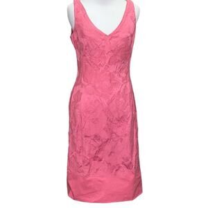 Lavia 18 Pink Floral Overlay Appliqué Sheath Dress